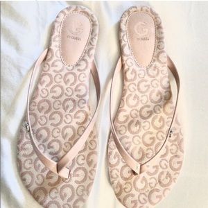 G by Guess Signature Flat Flip Flop Sandals, Size 8.5